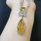 Yellow Citrine Necklace Set